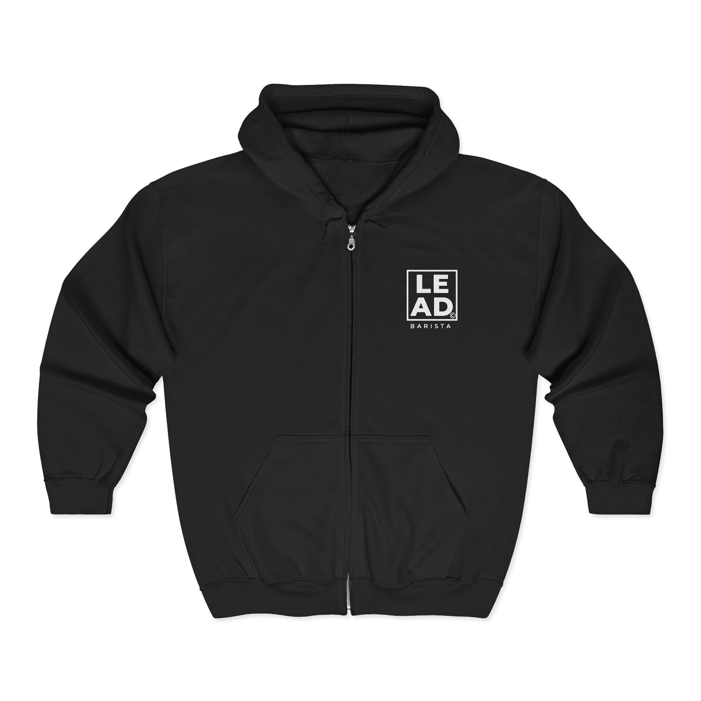 Continental American Coffee Origins Zip Hoodie — LEAD Logo, Central & South America Map