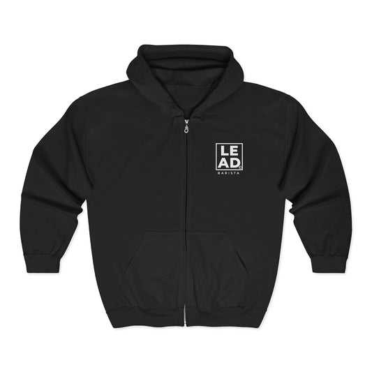 Continental American Coffee Origins Zip Hoodie — LEAD Logo, Central & South America Map