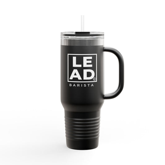 LEAD Barista Stainless Steel Cafe Daily (Hot or Iced) Tumbler with Handle & Straw 40oz Insulated Travel Mug