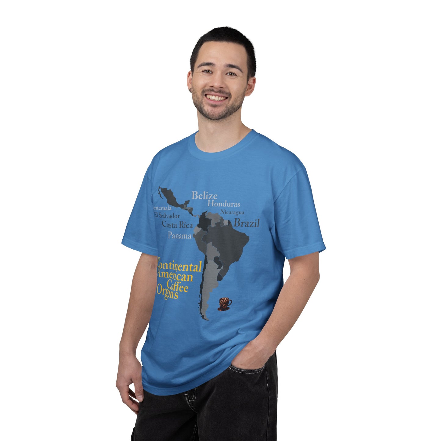 Coffee Origins Map T-Shirt — Continental American Coffee Regions